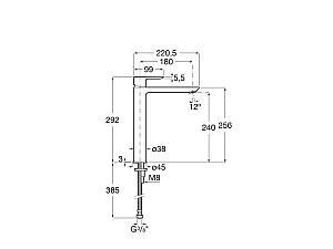 Baterie pentru lavoar Roca Cala A5A346EB00