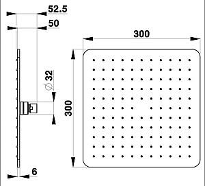 Set de duș Herz Tropic Rain (UH12109)