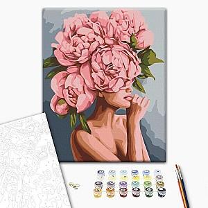 Tablou pe numere BrushMe Atingere de bujori RBS51481FC