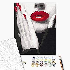 Tablou pe numere BrushMe Efectul culorii roșii RBS51491FC