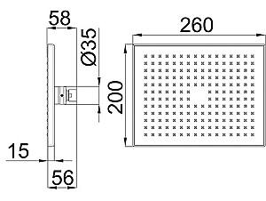 Set de duș Herz Tropic Rain a09 260x200 (UH12106)