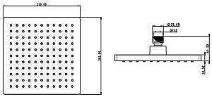 Set de duș Herz SQ Black ABS a54B (UH12112B)