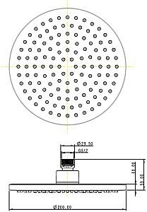 Set de duș Herz Round Black ABS (UH12113B)