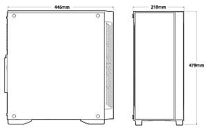 Carcasa DEEPCOOL MATREXX 55 V3 ADD-RGB WH 3F