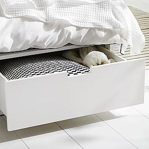 Pat IKEA Nordli cu depozitare 140х200 Alb