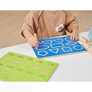 Tabla de scris pentru copii VIGA tipuri de transport și indicator 44700