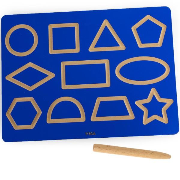 Tabla de scris pentru copii VIGA figuri geometrice și indicator 44699