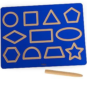 Tabla de scris pentru copii VIGA figuri geometrice și indicator 44699