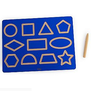 Tabla de scris pentru copii VIGA figuri geometrice și indicator 44699