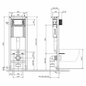 Instalatie wc incastrat cu cadru Cersanit System 40 (118336)