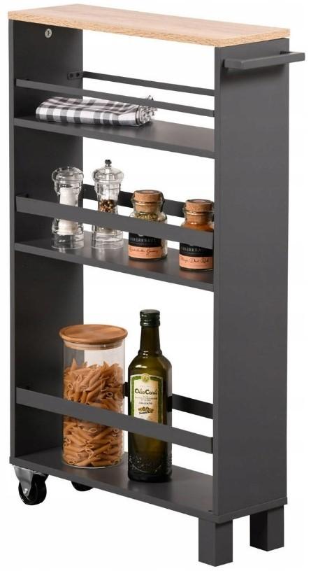 Masa pentru pat Kesper 24856 Negru/Lemn