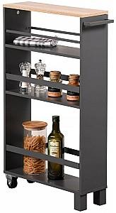 Masa pentru pat Kesper 24856 Negru/Lemn