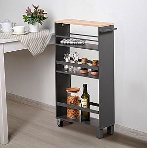 Masa pentru pat Kesper 24856 Negru/Lemn