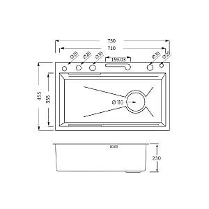 Chiuveta de bucatarie CEO EXTRA LUX Black