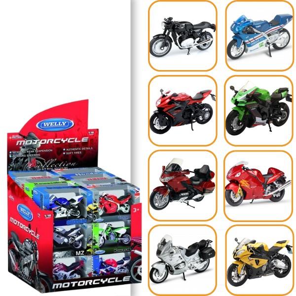 Motocicleta jucarie Welly metalice de colecție 19660-24PWD(23A)