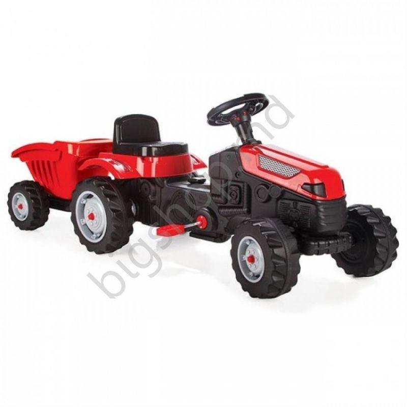 Kart cu pedale Pilsan Tractor cu remorca Active Red 07316