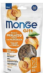 Hrana uscata pentru pisici Monge GIFT MEATMINIS SKIN Codfish/Apricot 50gr