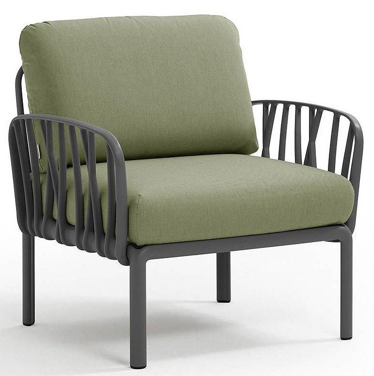 Fotoliu de terasa Nardi KOMODO POLTRONA Sunbrella 40371.02.140 Antracit (Gri)/Jungla(Verde)