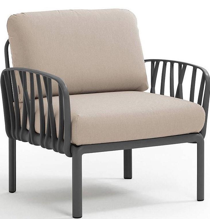 Fotoliu de terasa Nardi KOMODO POLTRONA Sunbrella 40371.02.141 Antracit(Gri)/Canvas(Bej)