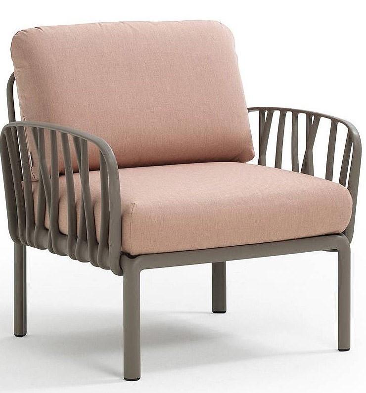 Fotoliu de terasa Nardi KOMODO POLTRONA 40371.10.066 Tortora (Maro)/Trandafir Quartz (Roz)