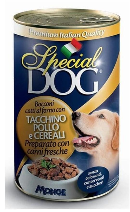 Hrana umeda pentru caini Special Dog Can Chunks with turkey/chicken/cereals 1275gr