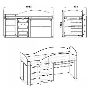 Pat copii KompaniT Universal nimfea aliba