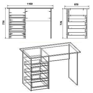 Masa de birou KompaniT Decan wenge
