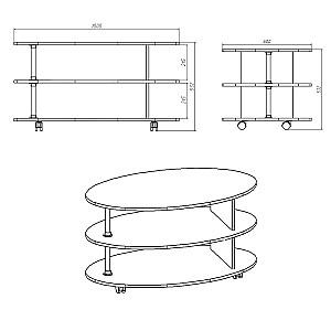 Masuta de cafea, reviste KompaniT Sonata Nimfea Aliba