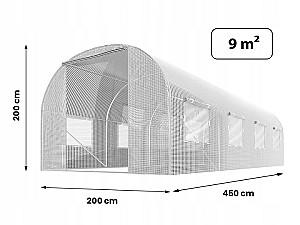 Seră de tip tunel Plonos 4972-A 2x4.5m White