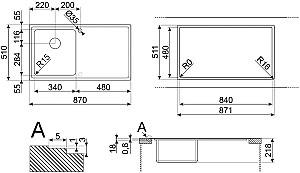 Chiuveta de bucatarie SMEG LFT861S