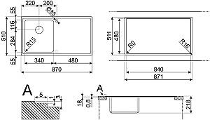 Chiuveta de bucatarie SMEG LFT861D