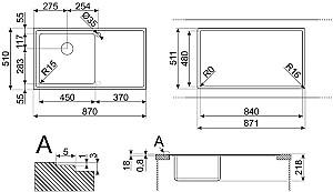 Chiuveta de bucatarie SMEG LFTG861S
