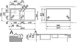 Chiuveta de bucatarie SMEG LFT102D