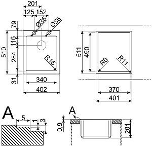 Chiuveta de bucatarie SMEG LFT34RS