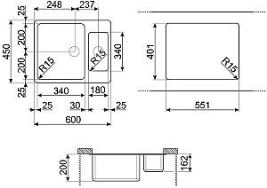 Chiuveta de bucatarie SMEG VSTR4018-2