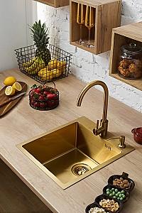 Chiuveta de bucatarie Fabiano Nano PVD Gold 43x50mm