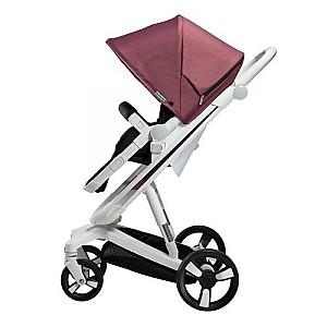 Carucior 2 in 1 Bebumi Space White ECO Gabardine Pink