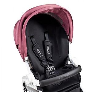 Carucior 2 in 1 Bebumi Space White ECO Gabardine Pink