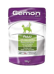 Hrana umeda pentru pisici Gemon POUCH ADULT RABBIT/VEGETABLES 100gr