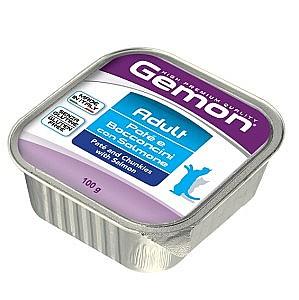 Hrana umeda pentru pisici Gemon PATE/CHUNKS WITH SALMON 100gr