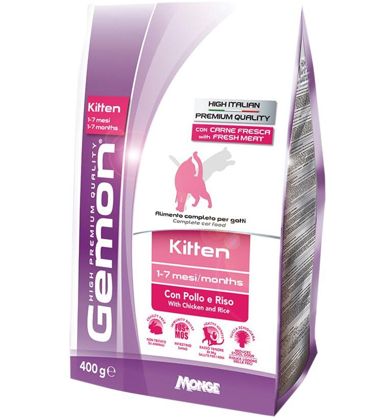 Hrana uscata pentru pisici Gemon KITTEN CHICKEN/RICE 400gr