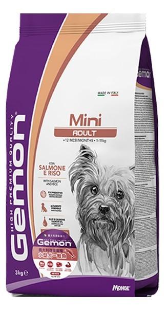 Hrana uscata pentru caini Gemon MINI ADULT SALMONE/RICE 3kg