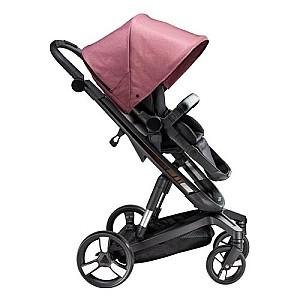 Carucior 2 in 1 Bebumi Space Black Eco Cabardine Pink