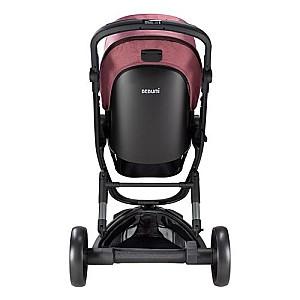 Carucior 2 in 1 Bebumi Space Black Eco Cabardine Pink