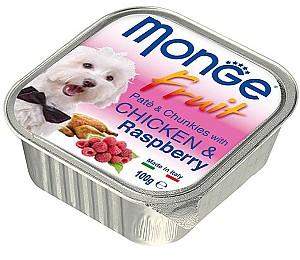 Hrana umeda pentru caini Monge FRUIT CHICKEN/RASPBERRY 100g