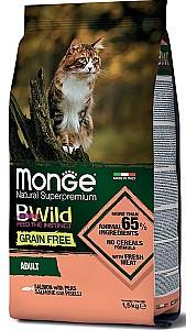 Hrana uscata pentru pisici Monge BWILD GRAIN FREE Salmon/Peas 1.5kg