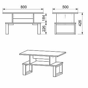 Masuta de cafea, reviste KompaniT Loft-2 wenge
