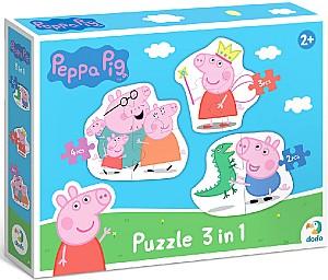 Puzzle Dodo 3 in 1 Familia Peppa Pig