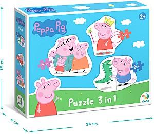 Puzzle Dodo 3 in 1 Familia Peppa Pig