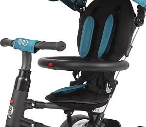 Tricicleta copii QPlay Rito Rubber Blue-Green